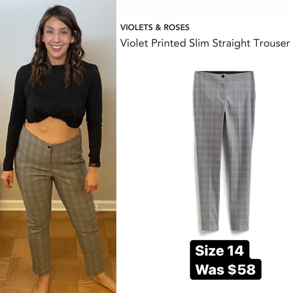 Violets & Roses Slim Straight Trouser